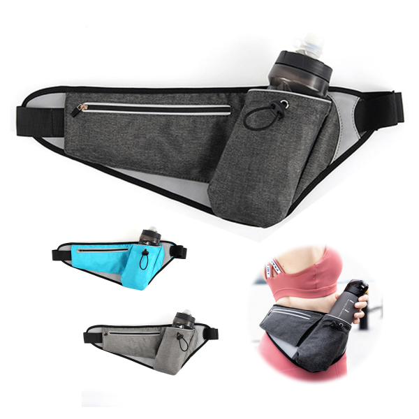Oxford Hiking Waist Bag with Bottle Holder - Image 3
