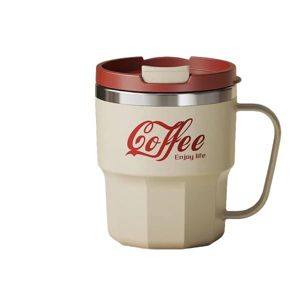 13Oz Stainless Steel Insulated Coffee Travel Mug W/ Lid