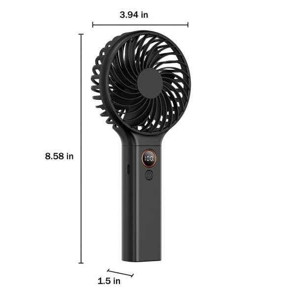 Compact Foldable 6-Speed Handheld Fan LED Display - Image 5
