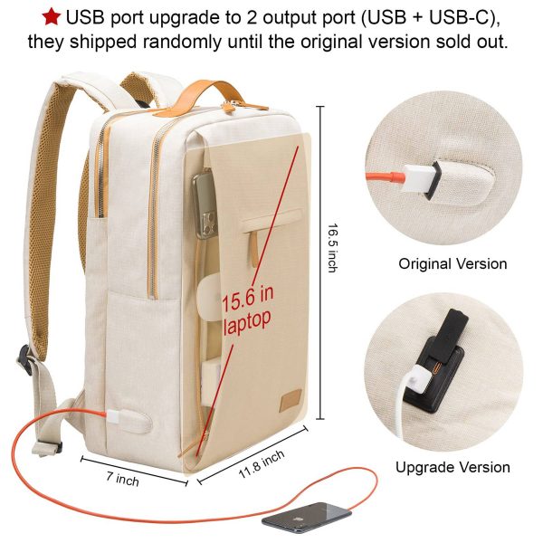 Polyester Laptop Backpack With USB Charging Port - Image 5