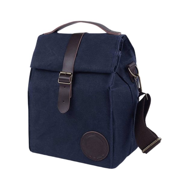 Insulated Waxed Canvas Lunch Bag - Image 2