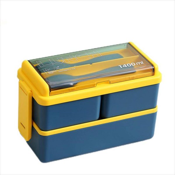 Fashionable double-layer plastic lunch box - Image 5