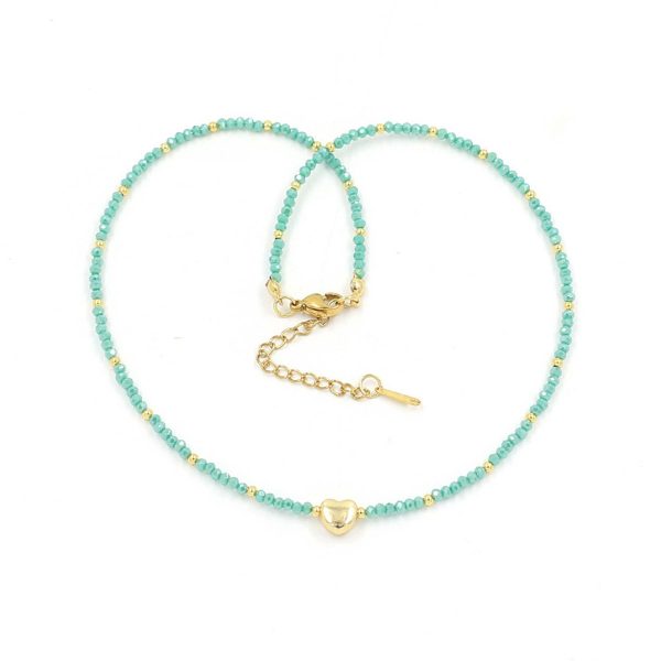 Colorful Mini Crystal Beaded Necklace - Image 4