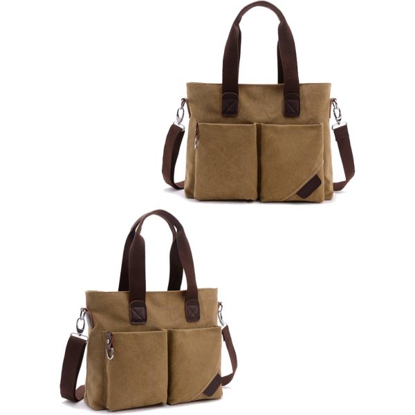 Women Satchel Shoulder Handbags with Multiple Pockets - Image 3