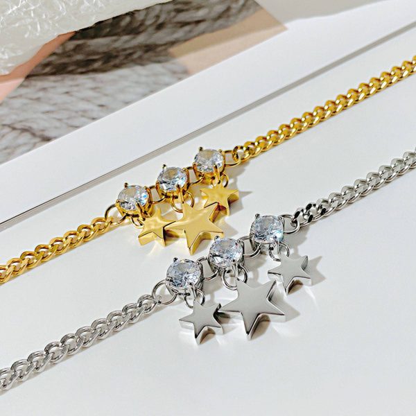 Five pointed star titanium steel bracelet - Image 4