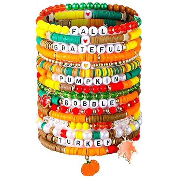 Plastic Thanksgiving turkey maple leaf pendant bracelet - Image 4