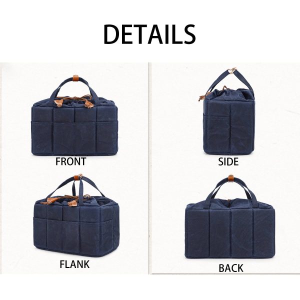 Canvas drawstring electronic accessories storage duffel bag - Image 3