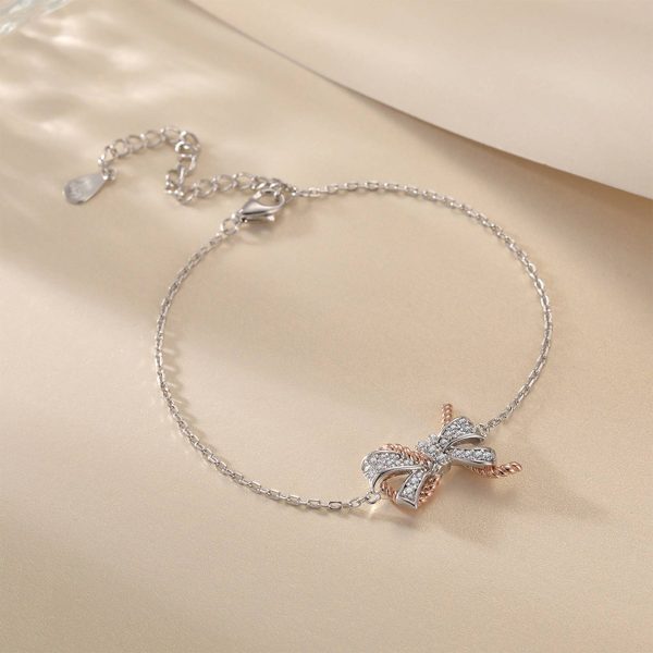 Silver Fashion bow bracelet - Image 2