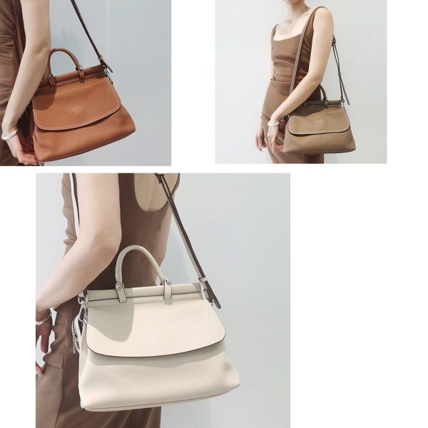 Genuine Leather Fashionable Large Crossbody Tote Bag - Image 7
