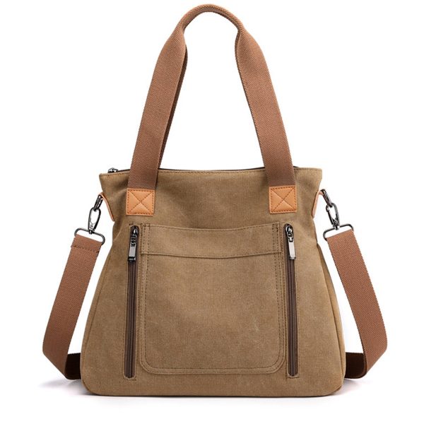 Canvas Multi-pocket Tote Bag - Image 4