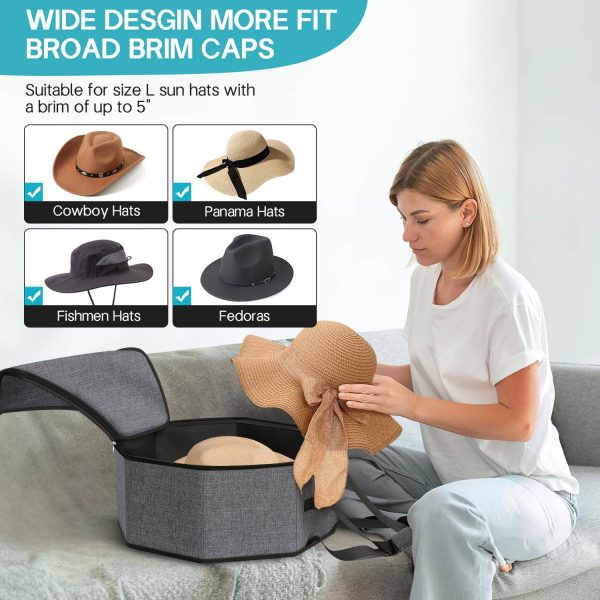 Foldable Hat Storage Bin W/ Lid - Image 3