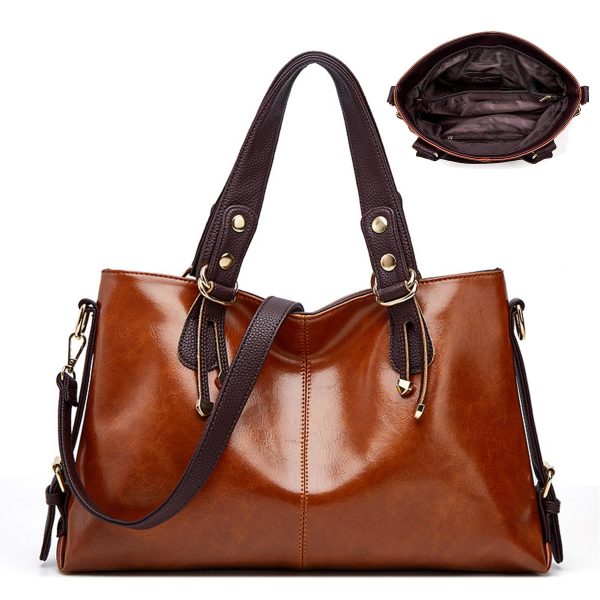PU Large Capacity Tote Crossbody Bag - Image 8
