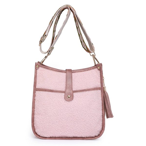 PU Leather Plush Crossbody Bags Fit for Women in Winter - Image 3
