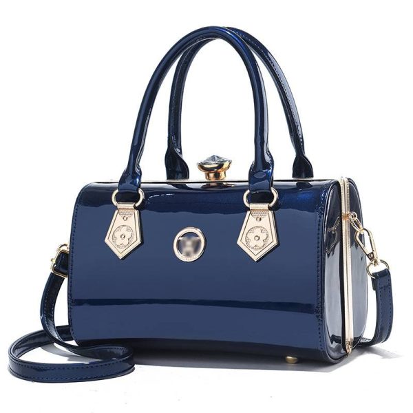 PU Leather Top Handle Crossbody Bag