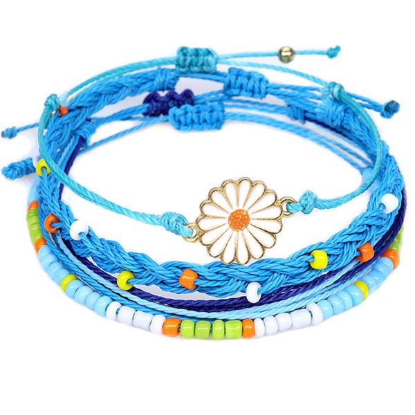 Nickel Chrysanthemum hand-beaded bracelet - Image 3