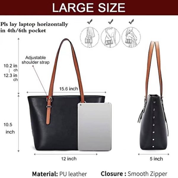 Women PU Leather Purses and Handbags - Image 6
