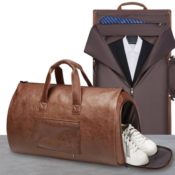 Vintage Duffle Bag with Shoe Compartment - Image 2