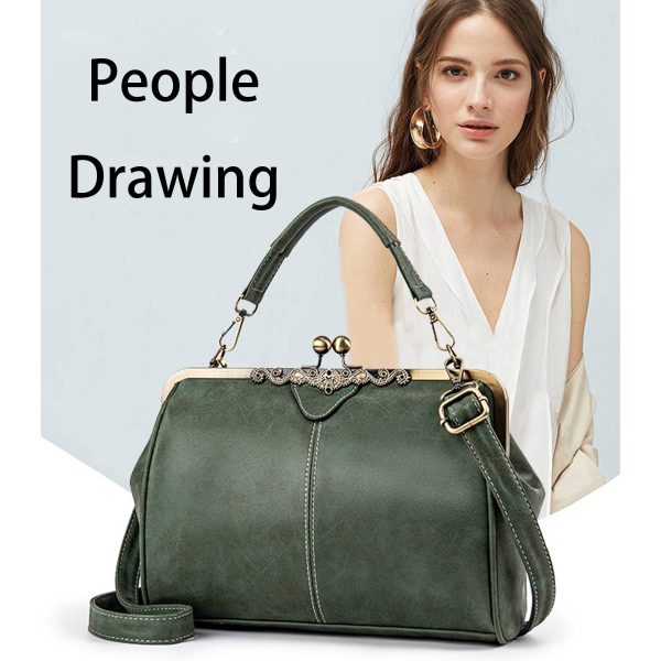 PU Leather Matte British Vintage Messenger Tote Bag - Image 5