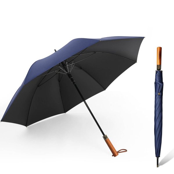 Large Umbrella with Wooden Handle for Rain - Image 3