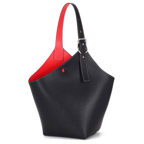 Genuine Leather Large-capacity commuter tote bag - Image 2