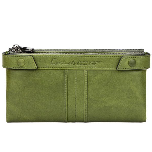 Genuine Leather RFID Handheld Waterproof Wallet Women
