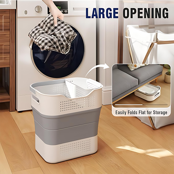Foldable Laundry Basket - Japanese Style Storage - Image 5