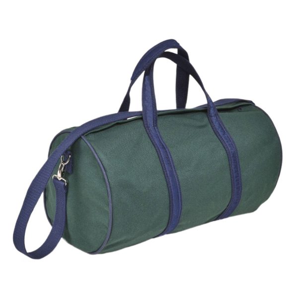 Lightweight Round-Shaped Canvas Gym Travel Bag w/ Strap - Image 2