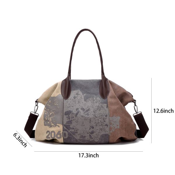 Canvas Shoulder Handbag Tote Shopper Bag For Women - Image 5