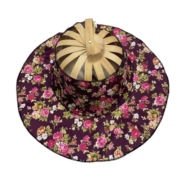 2 in 1 Portable Foldable Bamboo Fan Hat for Summer