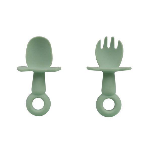 Silicone Baby Spoons Self Feeding and Forks - Image 5