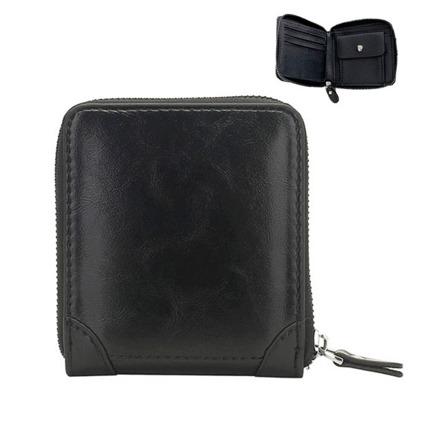 PU Fold Zipper Wallet Purse - Image 4