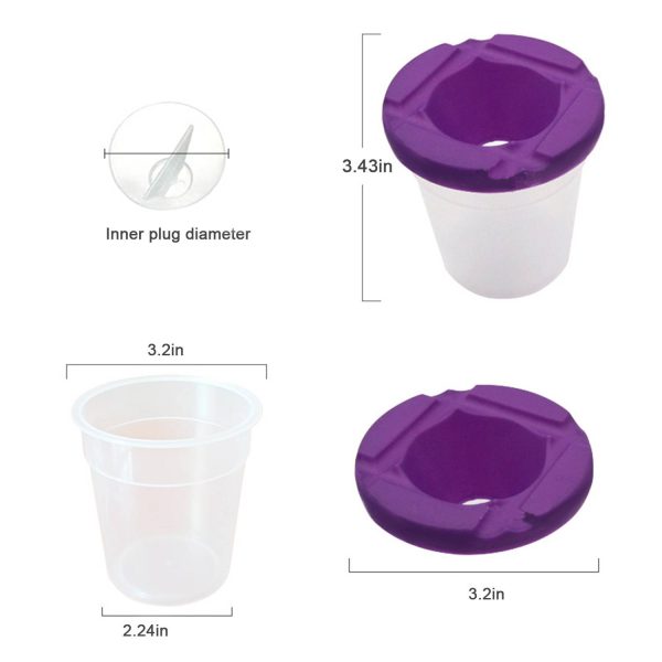 Paint Cups W/Colored Lids - Image 2