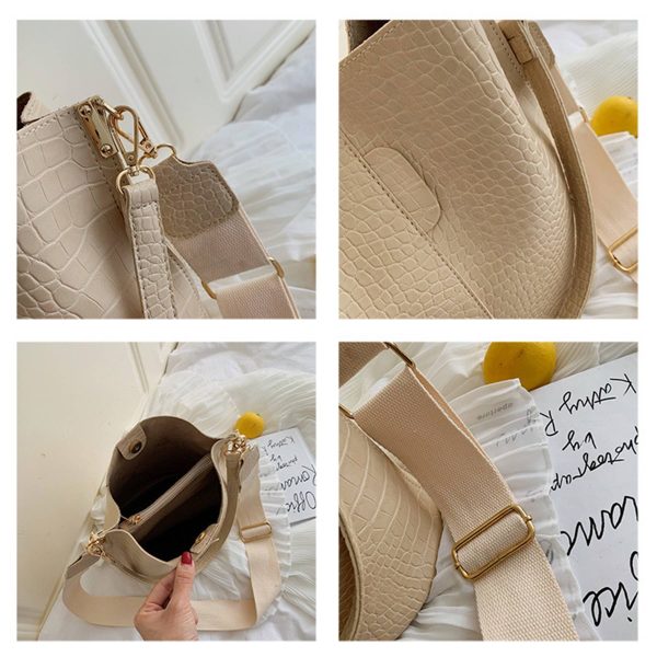 PU Bucket Bag And Crossbody Shoulder Handbags - Image 7