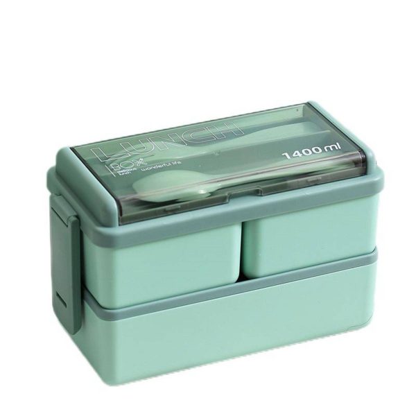 Fashionable double-layer plastic lunch box - Image 7