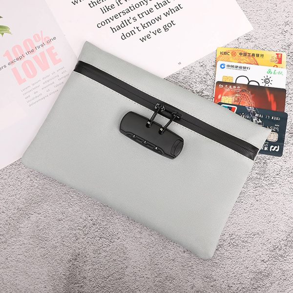 Waterproof Oxford Fabric File Bag W/ Combination Lock - Image 7