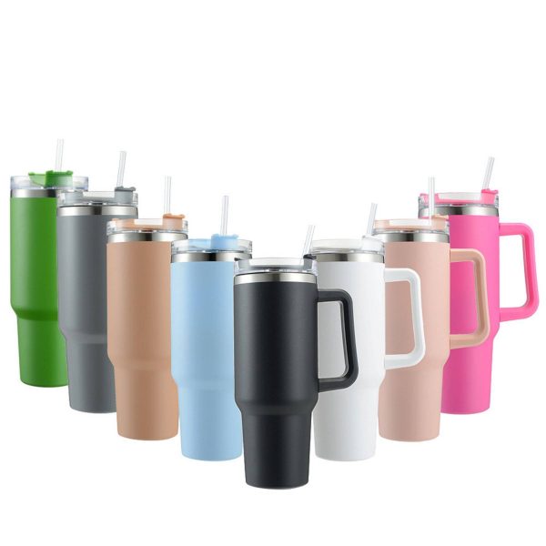 40 Oz Large Capacity Stainless Steel Car Cup With Handle