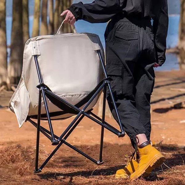 Outdoor Circular Oxford Fabric Foldable Chair - Image 4