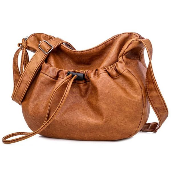 PU Leather Crossbody Drawstring Bags for women - Image 2