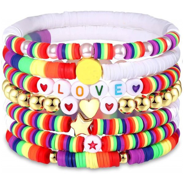 Plastic Bisexual soft earthenware letter bead bracelet - Image 3