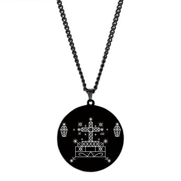 Stainless steel symbol amulet pendant necklace - Image 2