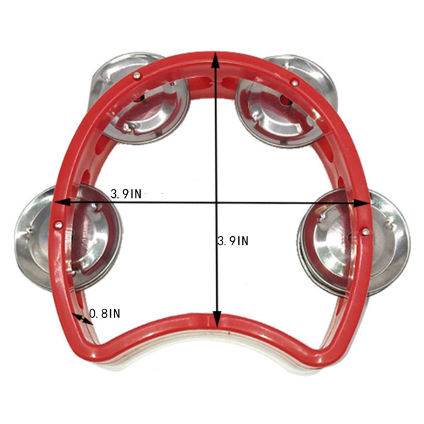 Kids' Plastic Tambourine Toy w/ 4 Bells for Fun - Image 8