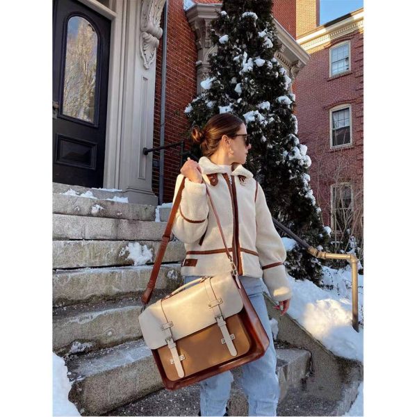 Laptop for Women 15.6 inch Briefcase Genuine Leather Bag - Image 6