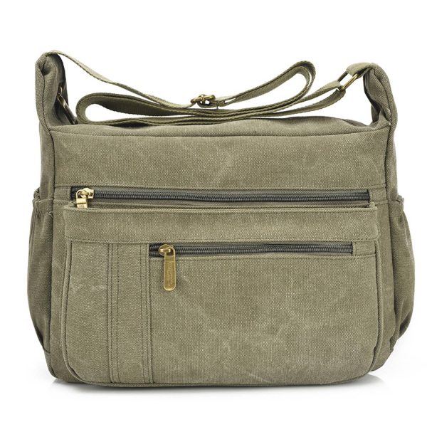 Light Weight Canvas Messenger CrossBody Bag for Women - Image 3