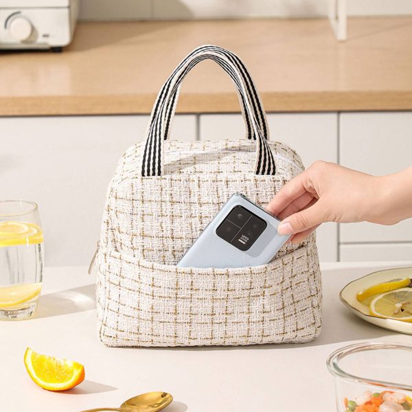 Large Capacity Polyester Aluminum Lining Insulated Lunch Bag - Image 6
