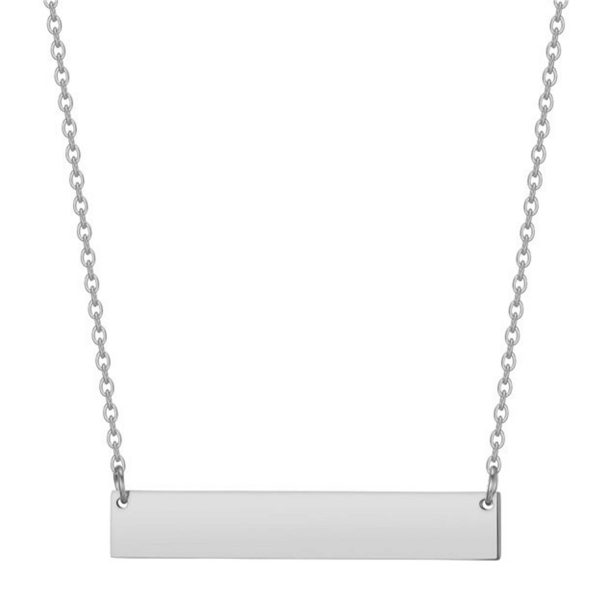 Steel Stainless Bar Necklace - Image 4