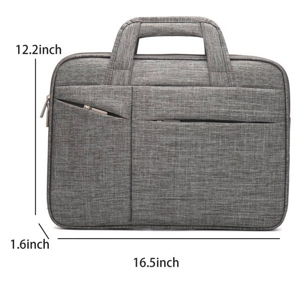 Canvas Laptop Bag 15.6 Inch Briefcase - Image 5