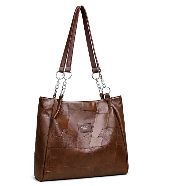 High-End Pu Large-Capacity Single-Shoulder Commuter Tote Bag