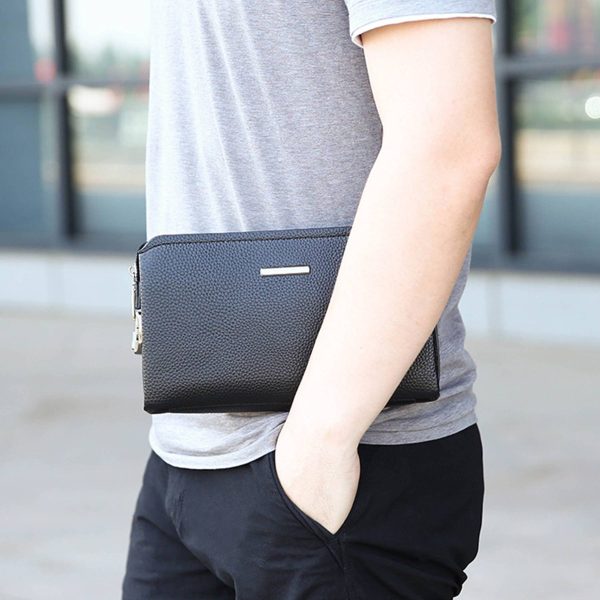 Pu men's handbag Wallet Combination lock - Image 5
