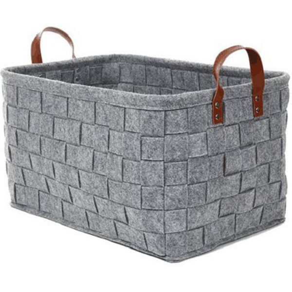 Foldable Handmade Rectangular Felt FabriStorage Box Cubes - Image 3