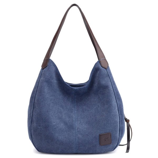 Canvas Women's Multi-pocket Tote Bag - Image 7